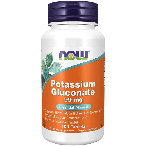 NOW Foods Potassium Gluconate, 99mg - 100 tablets 2