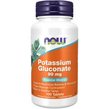 NOW Foods, Kálium-Glukonát, 99 mg, 100 Tabletta