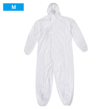 Macacão descartável com revestimento microporoso, respirável, com capuz integrado, punhos e tornozelos elásticos, proteção contra respingos e