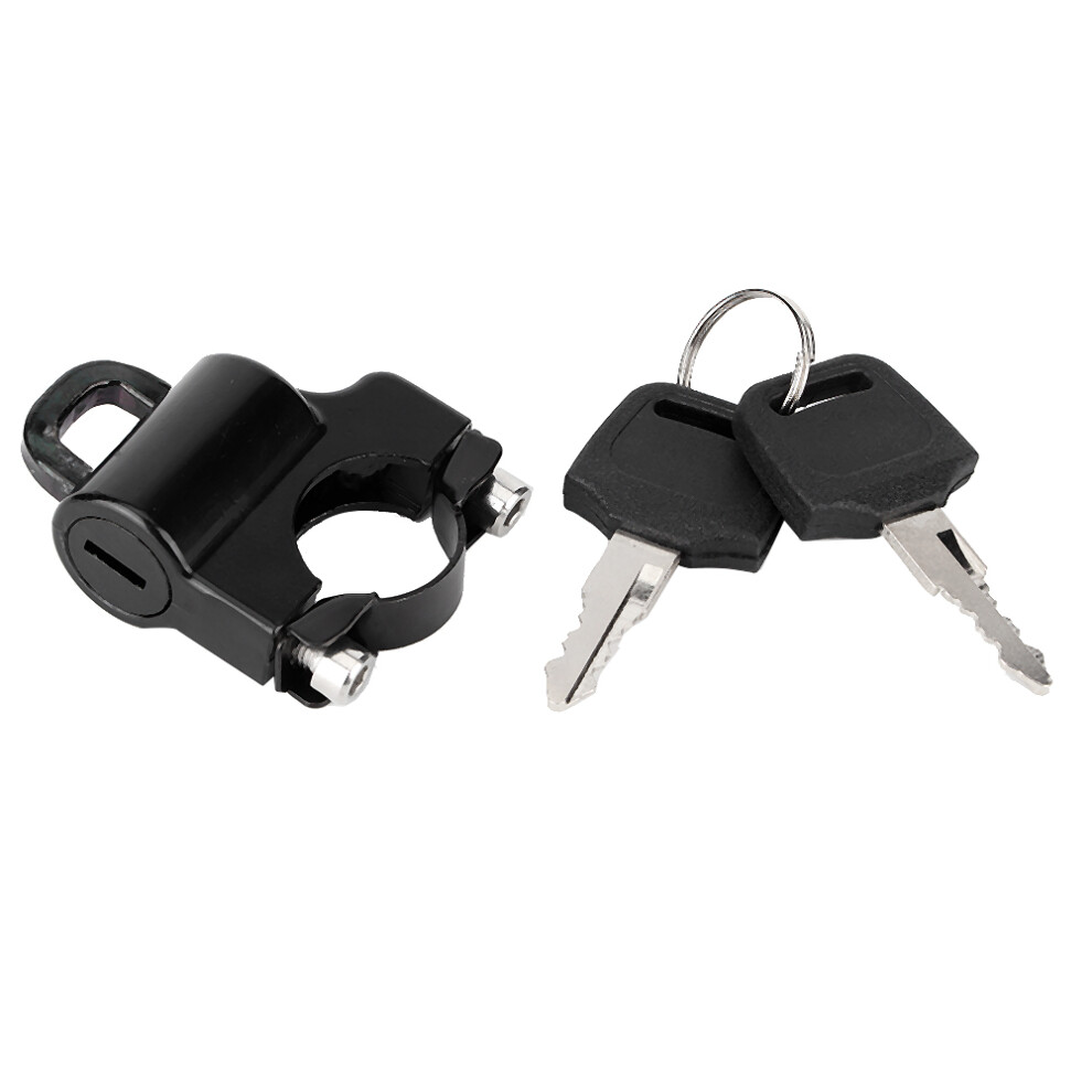 Motorcycle Helmet Lock Universal Anti Theft Security Lock With Two Keys Durable Metal Construction For 22Mm Handlebar Tamper Proof Design Easy To Use 9358999268330