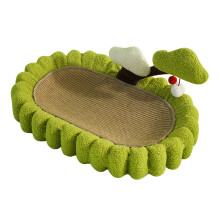 Griffoir durable pour chat, usage multifonctionnel, griffoir/lit-griffoir en sisal en forme d'arbre à argent, tapis à griffer pour faire ses