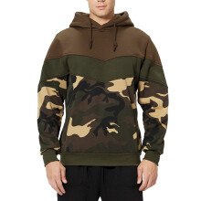 Pullover hoodie voor heren met capuchon met trekkoord, lange mouwen, sweatshirt in kleurblokstijl, warm en zacht fleece sweatshirt met capuchon en