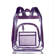 Sac à dos transparent ultra-résistant et multifonctionnel, grande capacité, idéal pour les études, le travail et les voyages. Fabriqué en PVC