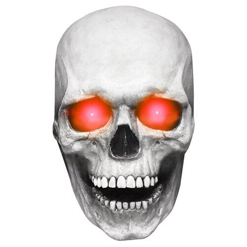 Τρομακτική μάσκα τρόμου για το Halloween με κόκκινα φωτισμένα μάτια LED, κινητή μάσκα