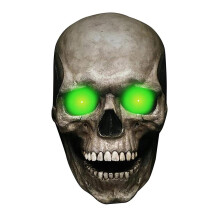 Mască de Halloween pentru adulți cu craniu realist și maxilar mobil, mască de Halloween înfricoșătoare cu craniu, fabricată din latex de