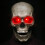 Τρομακτική μάσκα τρόμου για το Halloween με κόκκινα φωτισμένα μάτια LED, κινητή μάσκα 8