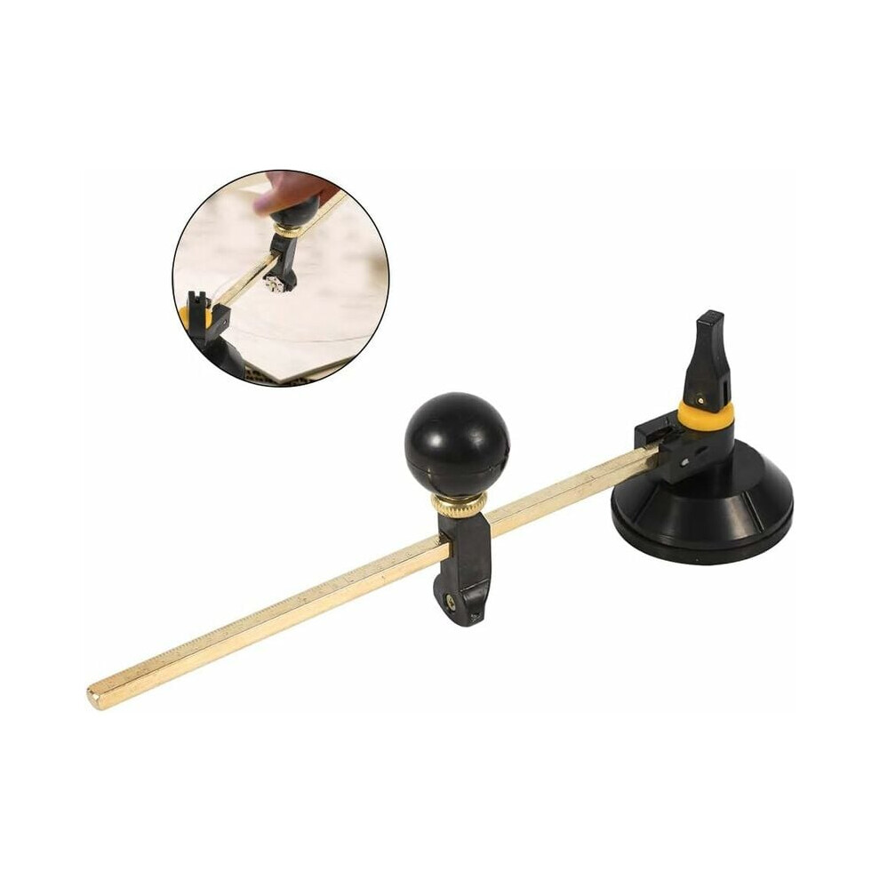 Precision Circular Glass Cutter, Compasses Style Design, Clear-Cut Scale Reading For Professional Glass Cutters Tool And Hobbyists 9169997639554