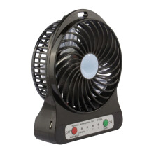Ventilador de escritorio a pilas, ventilador portátil con carga USB, funcionamiento silencioso, recargable, 3 velocidades ajustables, para