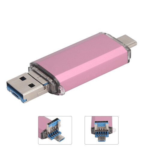 Μονάδα USB Flash με διπλές υποδοχές, μονάδα USB C υψηλής ταχύτητας μετάδοσης, Memory Stick από 1