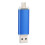 Φωτεινό μπλε μεταλλικό USB2.0Thumb Drive, φιλικός σχεδιασμός, εξαιρετικά σταθερή 6