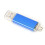 Φωτεινό μπλε μεταλλικό USB2.0Thumb Drive, φιλικός σχεδιασμός, εξαιρετικά σταθερή 2
