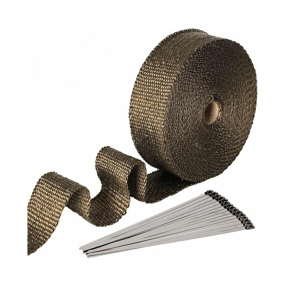 Heat Wrap Tape For Atvs, Titanium Exhaust Wrap Ensuring High Heat Resistance And Universal Fitment, Secure Wrap For Aviation And Marine Applications 9358999125237