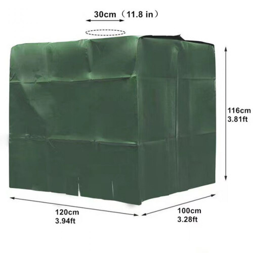 Κάλυμμα IBC Tote για εξωτερικούς χώρους, δεξαμενή νερού 275 γαλονιών 1000 λίτρων, 1