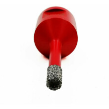 Punta da trapano diamantata a nucleo raffreddata e lubrificata, tecnologia brasata sottovuoto per una ridotta generazione di calore, diametro 6 mm,
