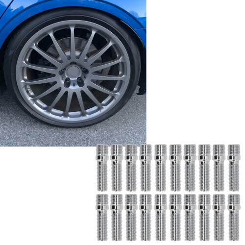 Wheel Stud Bolts Conversion Kit High Quality Steel Extended Wheel Studs For German Vehicles Cold Forge Process Durable Construction Oxidation 2