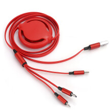 Retractable Multi Charging Cable, Supports Fast Charging & Universal Compatibility, Compact & Portable for IOS/Android Devices, Bidirectional