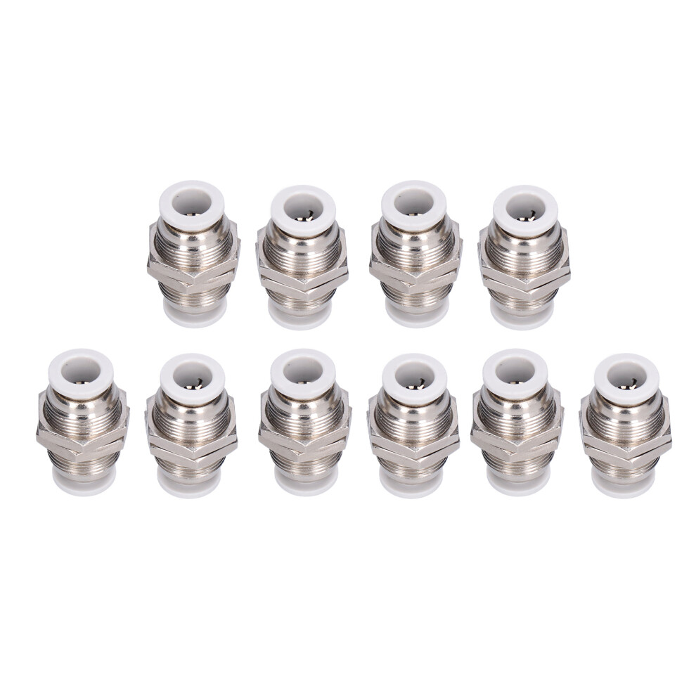 Push To Connect Fitting For Bulkhead Union, High Pressure Resistant Tube Od Connector With 360-Degree Rotation Leak-Proof Seal Stainless Steel 9358999952376