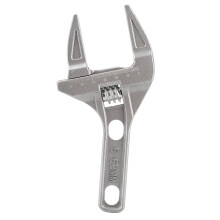 Adjustable Wrench For Bathroom Use, High Torque Aluminum Alloy Spanner With Precision Turbine Design Wide Jaw Plumber Tool Corrosion Resistance