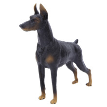Animal Figurine Decor Hand Painted Dog Model Educational Playset For Kids Realistic Doberman Figurine With Durable ABS Plastic Simulation Animal