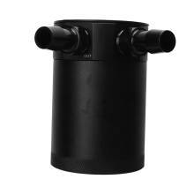 2 Port Aluminum Oil Catch Can 300ml with Drain Valve Universal
