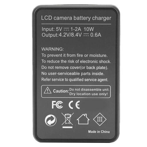 Φορτιστής LCD για ψηφιακές φωτογραφικές μηχανές Φορτιστής μπαταρίας USB Οθόνη LCD με 1
