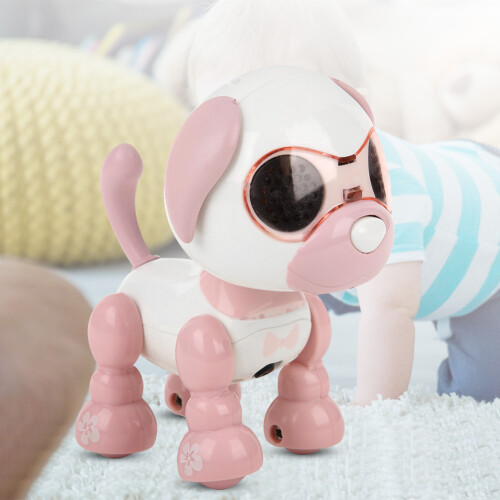 Interactive Smart Pet Dog - Rechargeable and Wireless LED Eyes Voice Commands Gesture Sensing Customizable Actions Programmable Smart Robot Remote 2
