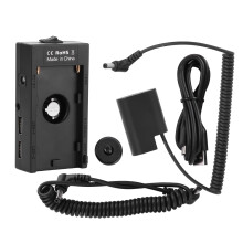 Dummy Battery With Built In Protection Mechanism For Panasonic Cameras Including GH6 GH5 II S5 Series Featuring Full Decoded Operation And Coiled