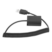 Forlengbar strømkabeladapter for DC-kontakt til dekodet DC-kobler med fleksibel fjærkabel for kontinuerlig kamerastrømforsyning kompatibel med