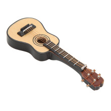 Miniatura di chitarra betulla 9x3x1cm decorazione realistica per casetta delle bambole