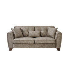 (3 Seat Sofa Only, Mink) Faux Suede Sofa 3 Seater 2 Seater Arm Chair In Grey or Mink