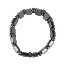 Hämatit-Armband für Damen und Herren, magnetisches, verstellbares Perlenarmband, modisch, schick, strapazierfähig, elastisches Band, positive