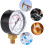 Μανόμετρο με καντράν 50mm, εύρος μέτρησης 0-15PSI (0-1Bar), κατασκευή από ορείχαλκο για 7