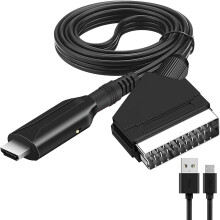 1pcs SCART to HDMI HD Converter Direct Connection High Definition Converter for TVs, Gaming Consoles DVD Players