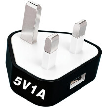 5V 1A Charger 5 Volt Power Supply USB Plug UK Black 5V/1A Speaker Charger 5V-1A 5V 1000ma Plug Socket 5 Volt 1 Amp Compact 5 Watt 5V1A Adapter fo Old