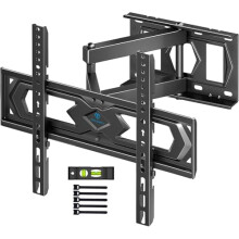 PERLESMITH TV Wall Bracket for 26-60 inch TVs, Swivel Tilt TV Bracket with Tool-free Tilt Adjustment and Spirit Level, Wall Mount Supports up to 40kg