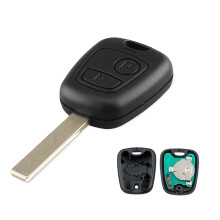 Heart Horse 2 Bottons Remote Control Car Key Fob Shell Case Replacements with 433MHz ID46 Chip for Peuge0t 107 207 307 407 Programmable Key Case
