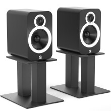 FREEAMG 1 Pair Desktop Speaker Stands, Universal Metal Speaker Stands with Vibration Absorption Pads up to 13KG, Desk Speaker Stand for Computer, Boo