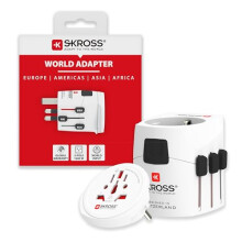 SKROSS PRO Light - World, Universal Travel Adapter, International Adapter for UK, EU, USA, AUS & More