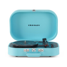 Crosley Discovery Portable Turntable - Bluetooth Record Player, 3-Speed Suitcase Vinyl Player, Home Turntables for Vinyl Records, Built in Stereo Spe - Refurbished