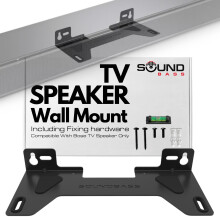 Sound bass TV Speaker Wall Mount Bracket | Compatible with Bose TV Speaker Soundbar Only | Complete with Full Mounting Hardware Kit | UK Design