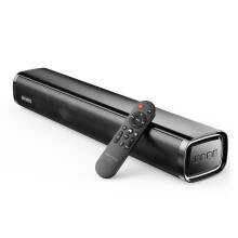 MEVOSTO Soundbar, 2.1CH Mini Sound Bar for TV with Subwoofer, 60W Computer PC Speaker with BT 5.4, USB Digital Audio/Optical/AUX Input Custom Treble