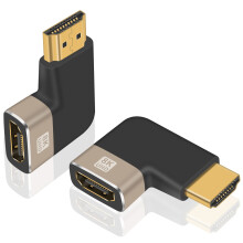 Duttek 8K HDMI Adapter, HDMI Left Angle Adapter Male to Female Extension, HDMI 2.1 Connector support 8K@60Hz,4K@120Hz HDR, Dolby, eARC, HDCP2.3 for L