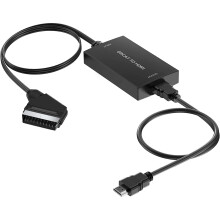 AIFHDAUF SCART to HDMI Converter With Cable, Input HDMI Output Video Audio Adapter for Sky/DVD/STB Display on HDTVs