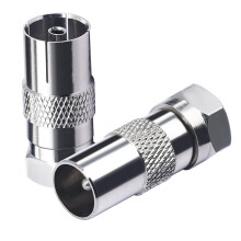 TUOLNK TV Aerial Connector F Male to F Type Male Coax Adapter for Aerial & Satellite Cables - 2Pcs