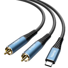 Tisino USB C to RCA Audio Cable, Phono to USB TYPE C Jack Cable Y-Splitter Stereo Cable for Laptop, Smartphone, Tablet to Home Theater, DVD, Amplifie