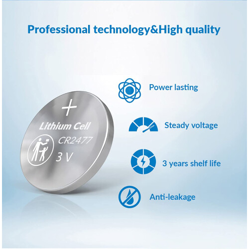 CR2477 3V Lithium Coin Cell-4 Batteries 2