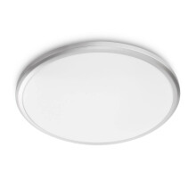 Philips LED Ceiling Light, Style Spray, Bathroom/Kitchen, 12W, IP44 protection class, Plastic, Silver (White)