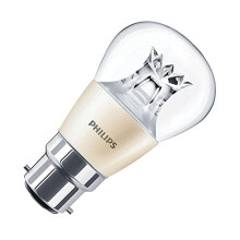Philips Master LED 6 W (40 W) B22 Bayonet Cap, Lustre, Warm White, Dim Tone, Clear