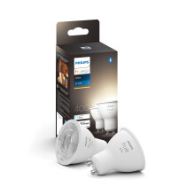 Philips Hue New White Smart LED Light Bulb 2 Pack [GU10 Spot] with Bluetooth Works with Alexa, Google Assistant, Apple Homekit for Indoor Home Lighti