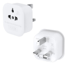 US to UK Plug Adapter 2 Pin to 3 Pin Travel Adaptor 2 Pack,13A 250V Global Appliance Converter Plug for the Visitor from USA, EU, Australia, Thailand